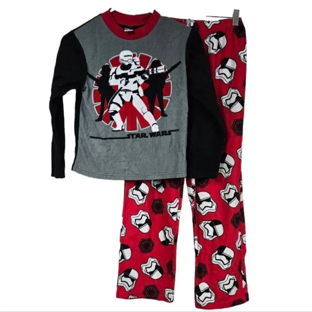 Star Wars Stormtrooper Boys Fleece Pajama Sleep Set 2 Piece Sleepwear Size 10